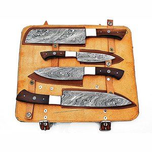 Damascus Chef Knives Set/Kitchen 4 Pieces Set